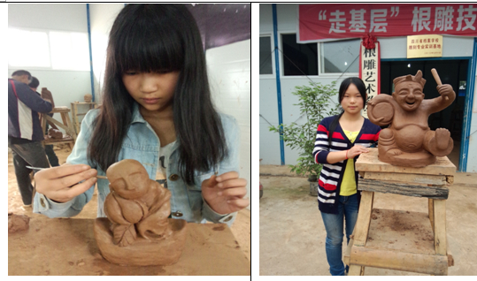 我校民间传统工艺专业学生教学实践取得初步成果